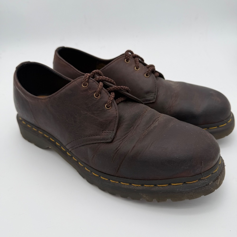 Dr. Martens 8053 Dark Brown Crazy Horse Leather Oxford Shoes Mens 12 30681